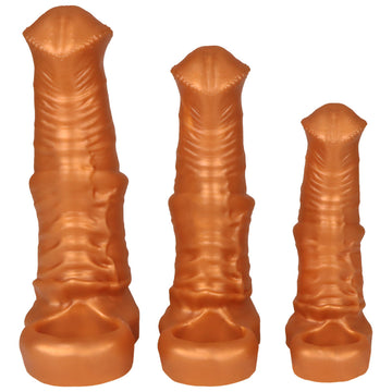 Gold Hollow Delay Horse Cock Sleeve