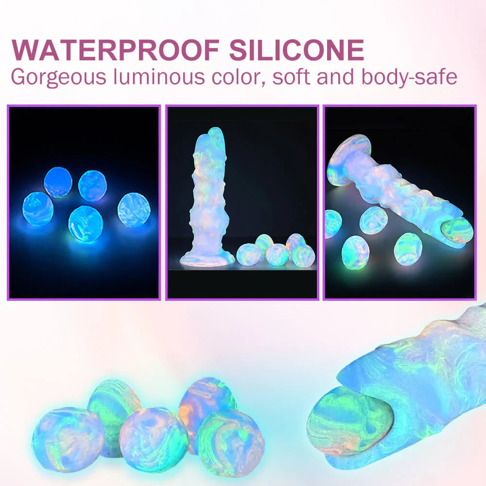 8 Inch Purple Luminous Ovipositor Dildo