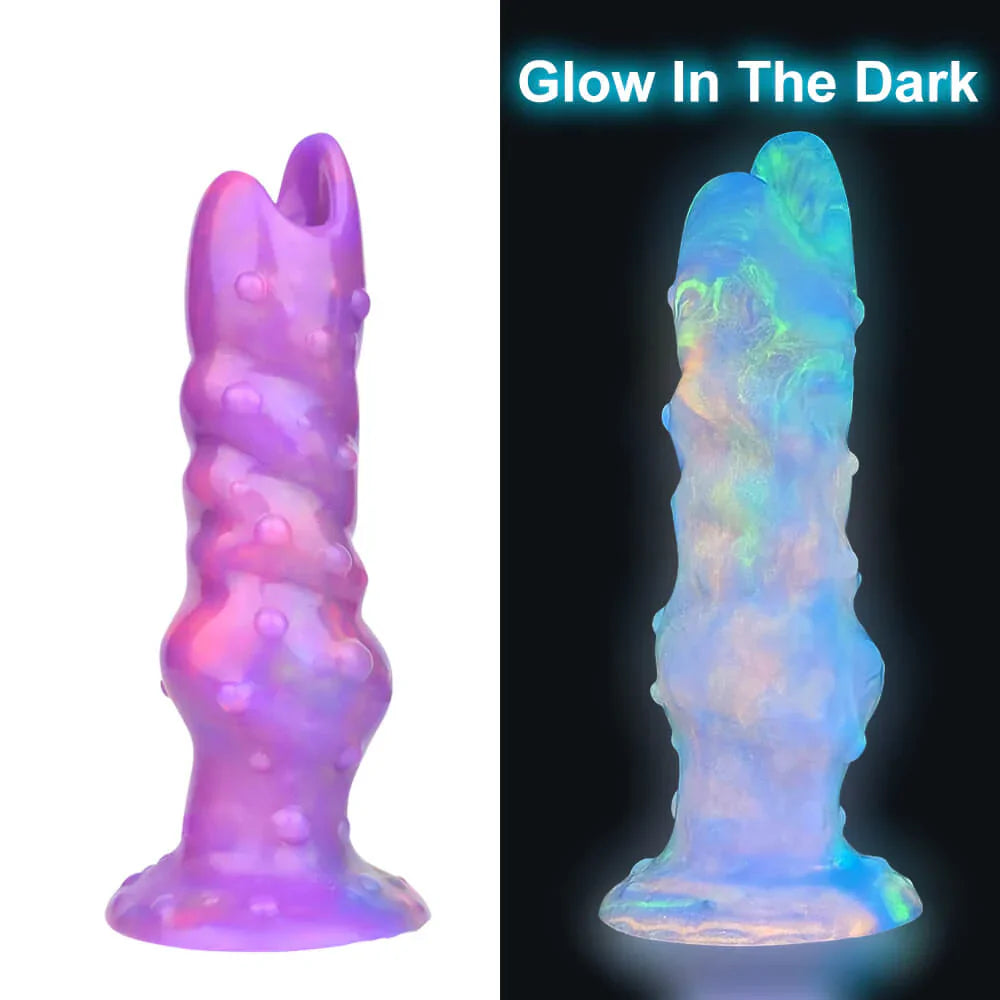 8 Inch Purple Luminous Ovipositor Dildo