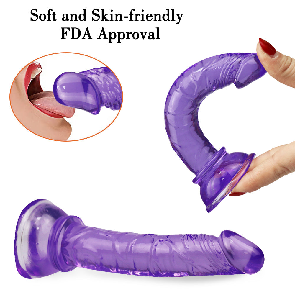 5 Inch Purple Slim Jelly Small Dildo