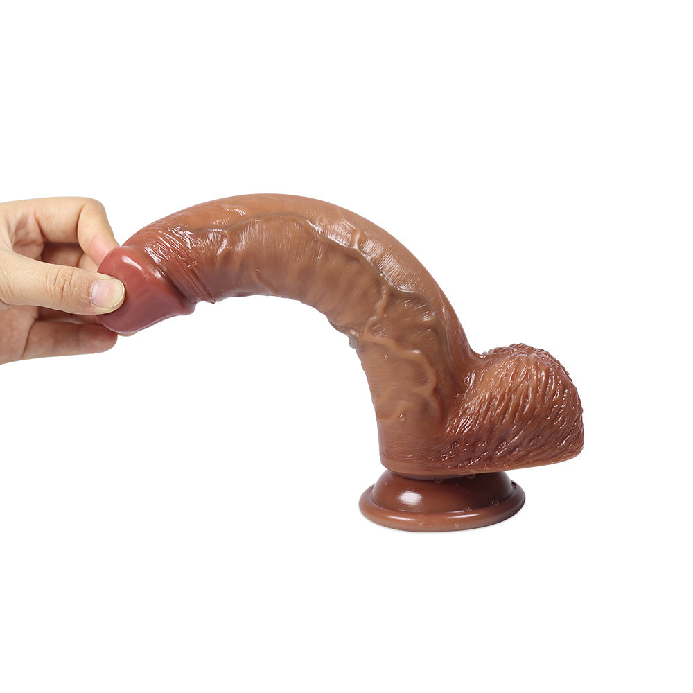 7 Inch Silicone Flesh Textured Realistic Dildo