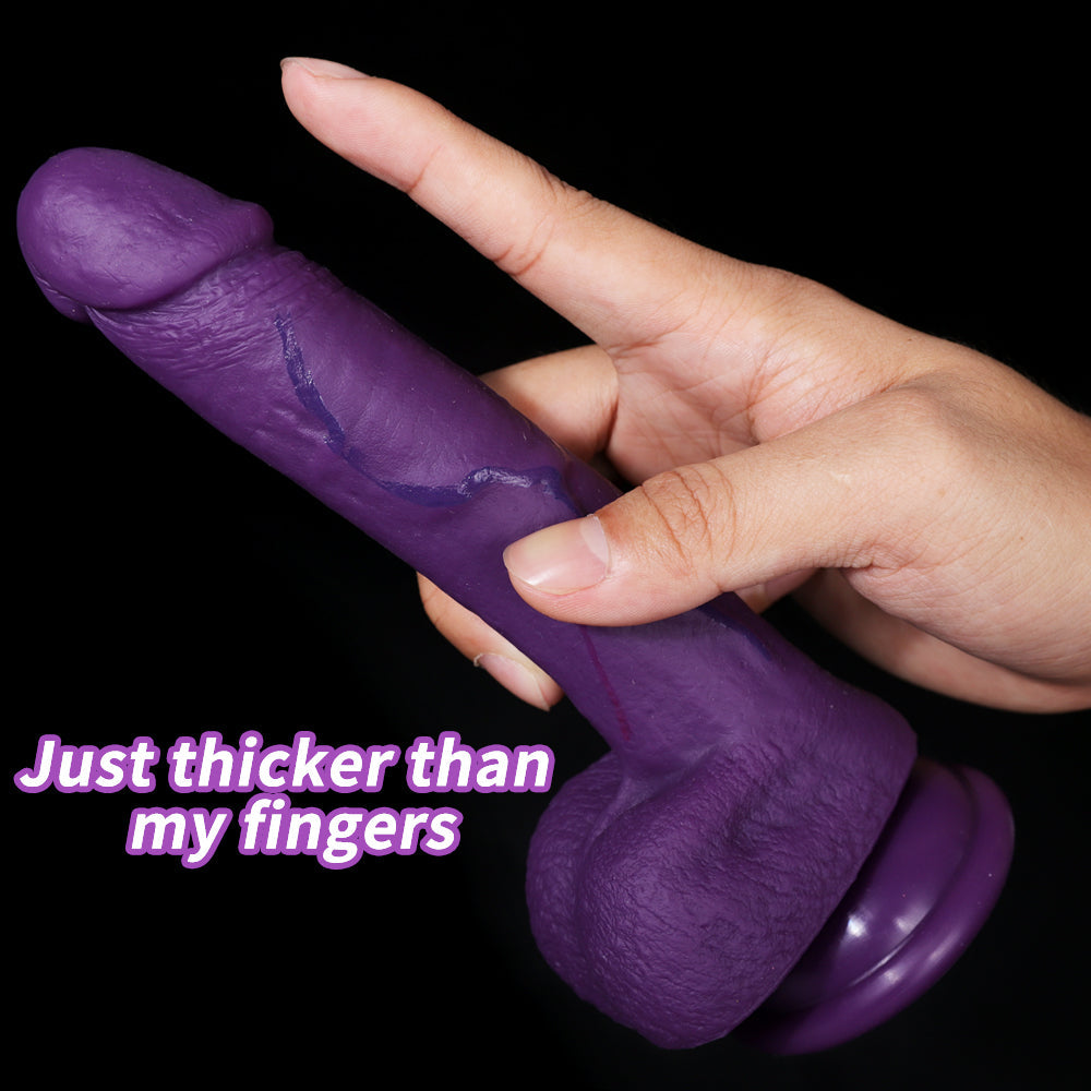 12 Inch Extra Long Soft Purple Realistic Dildo