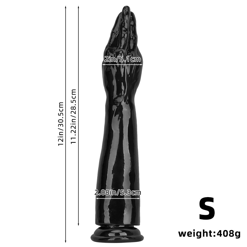 Black Realistic Extra Long Hand Fist Dildo