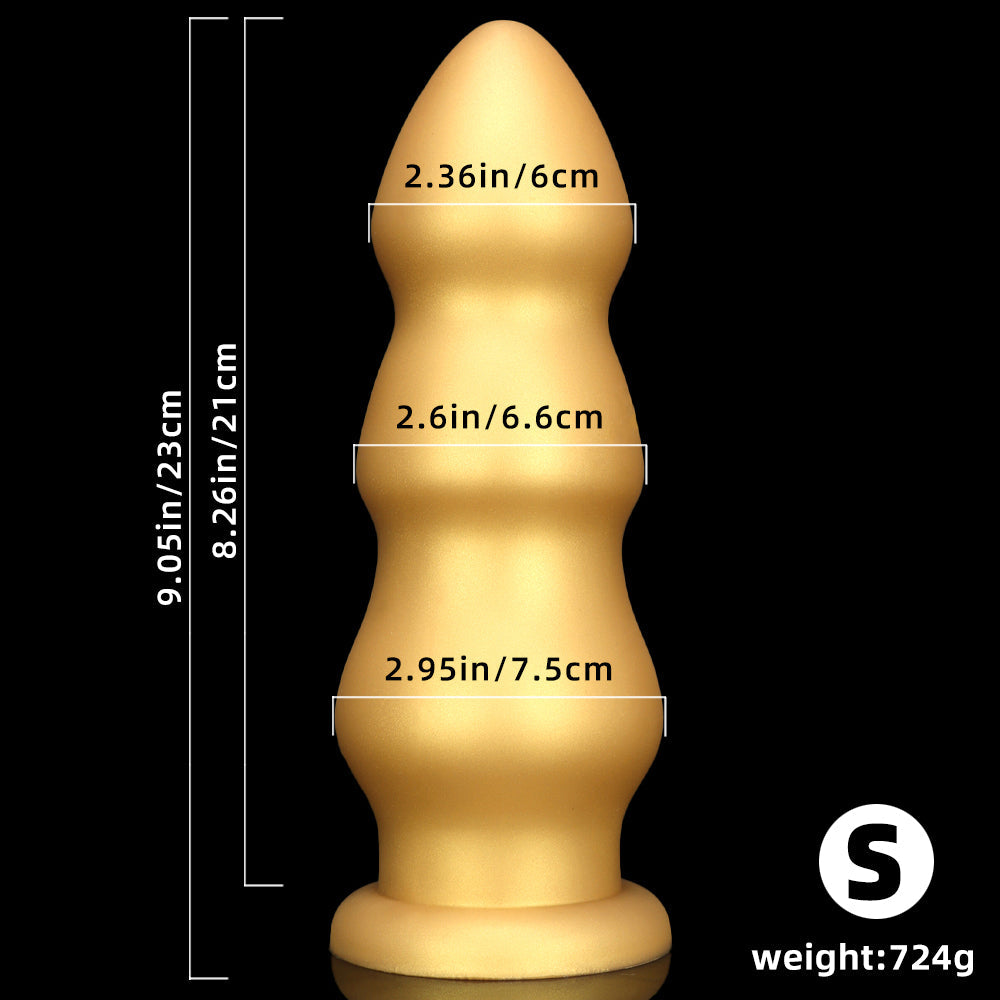 Thick Silicone Gold 3 Inch Diameter Dildo