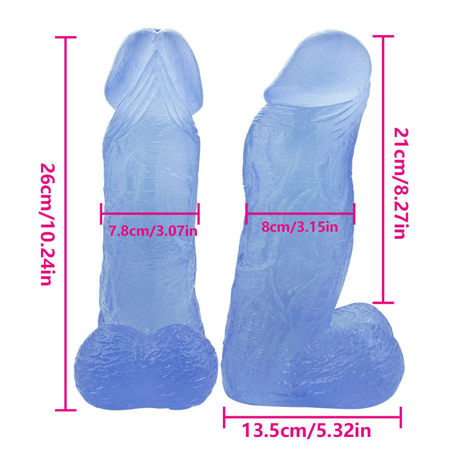 3 Inch Thick Big Blue Jelly Dildo