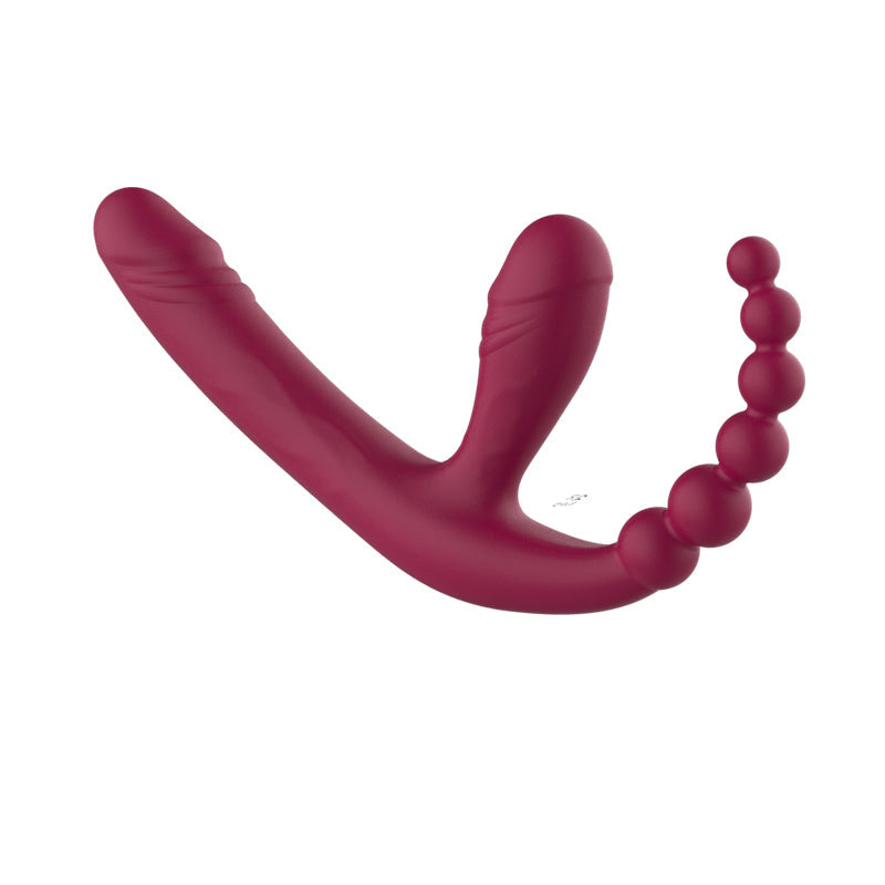 Three Head Sex Toy Couple Strapless Strapon