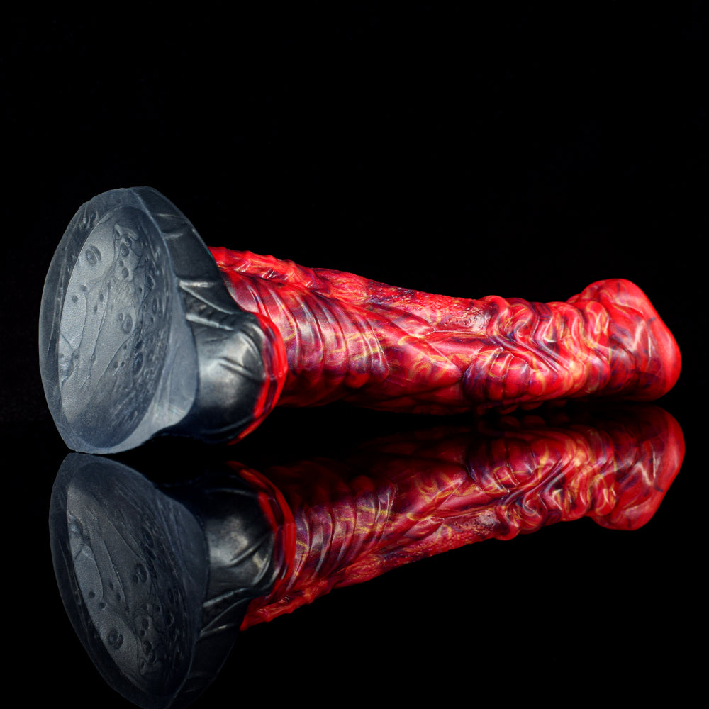 9 Inch Red Lava Monster Horse Dildo