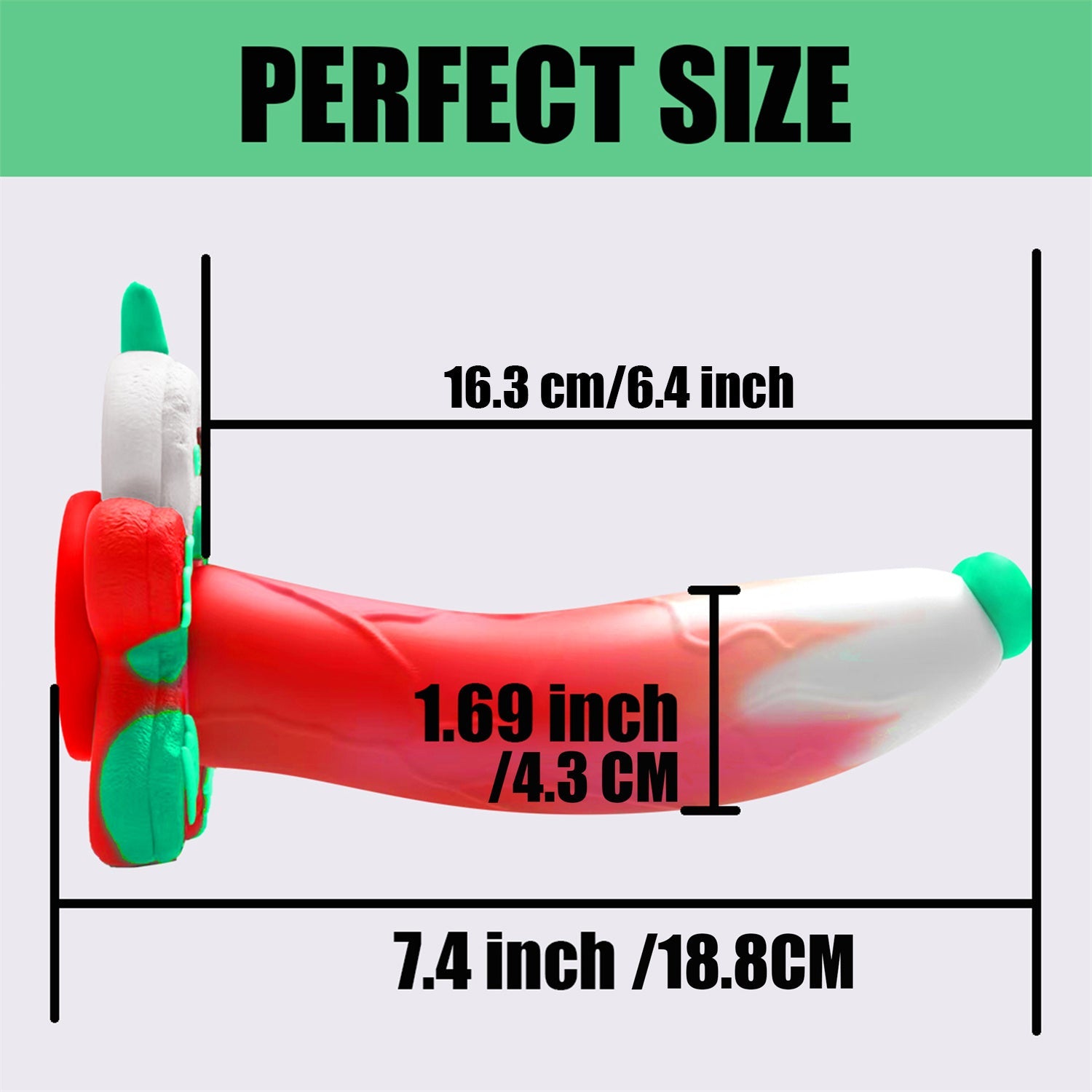 7 Inch Halloween Custom Silicone Curved Dildo