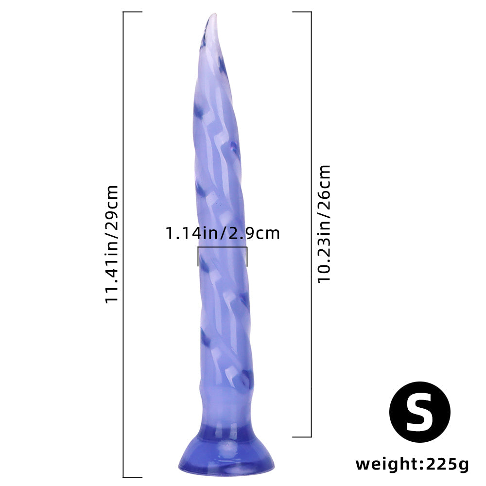 14 Inch Threaded Extra Long Nail Tapered Dildo