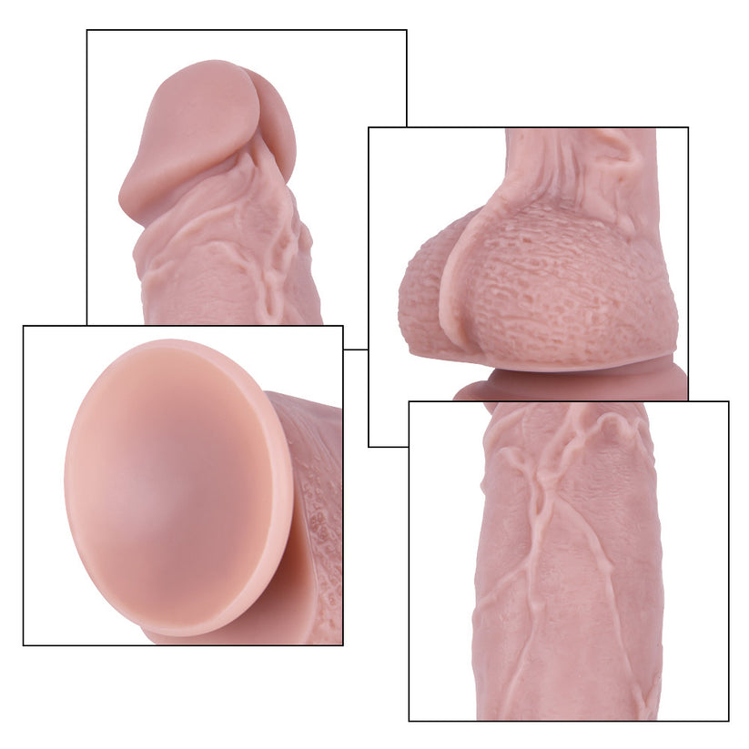 Soft Flesh Silicone Realistic 8 in Dildo