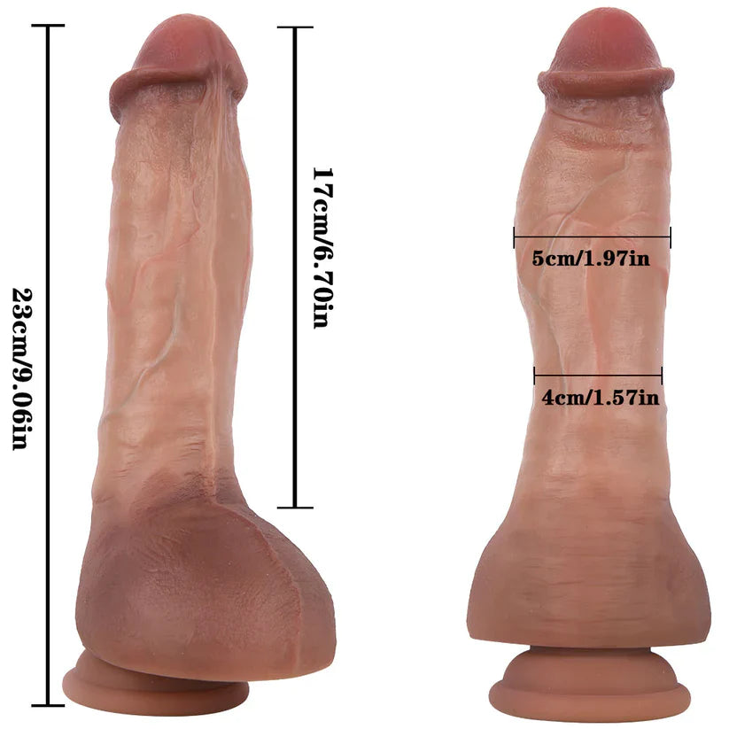 9 Inch Silicone Enlarged Realistic Dildo