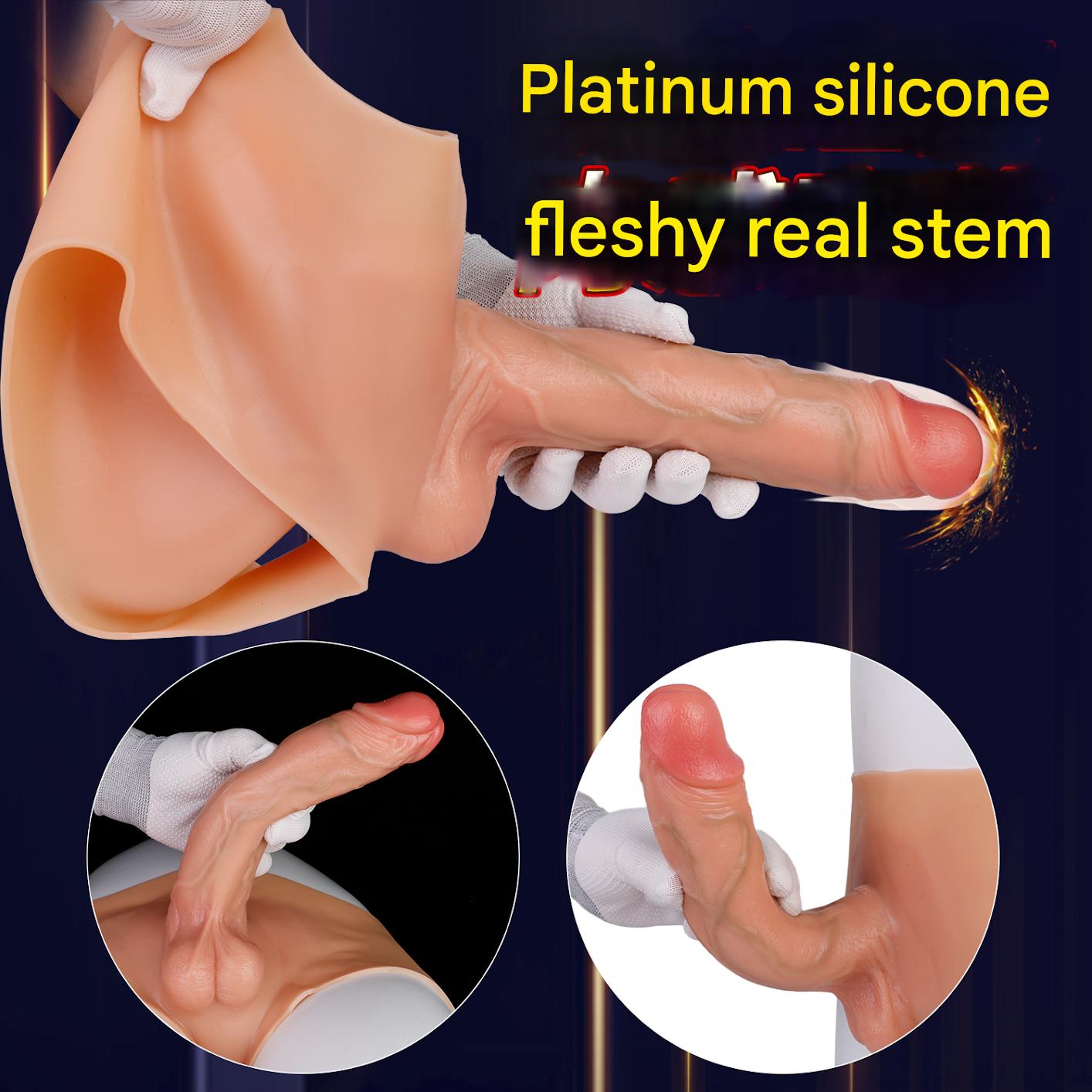 Silicone Realistic 9 Inch Big Dildo Panties