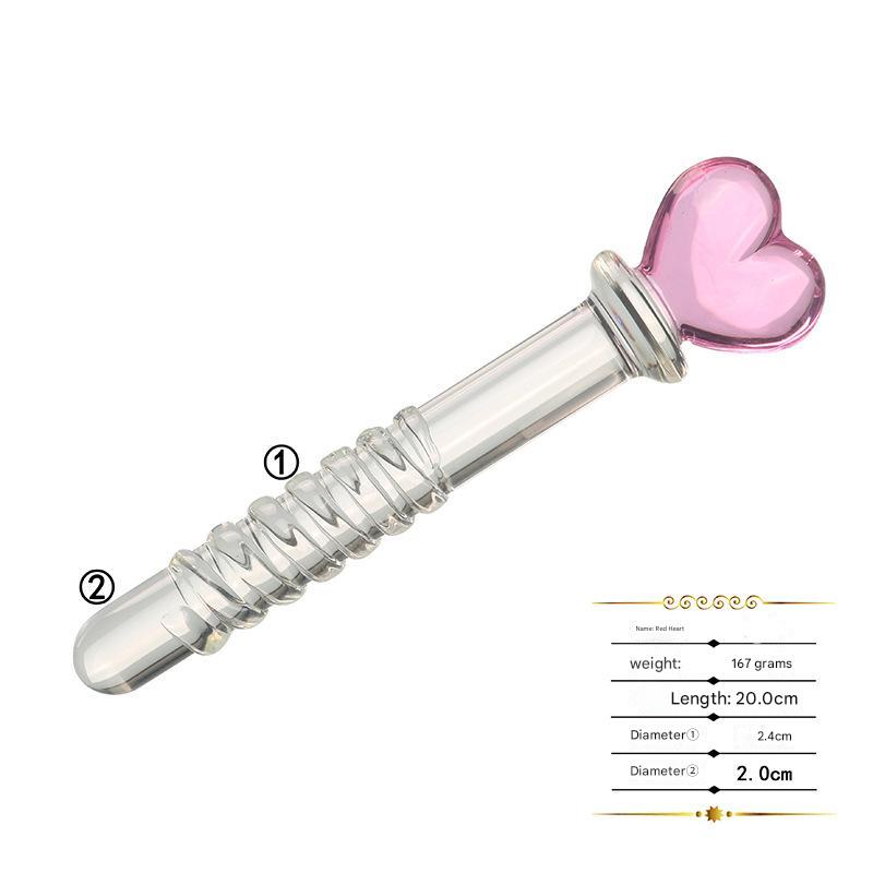 Transparent Smooth Poker Color Glass Dildo