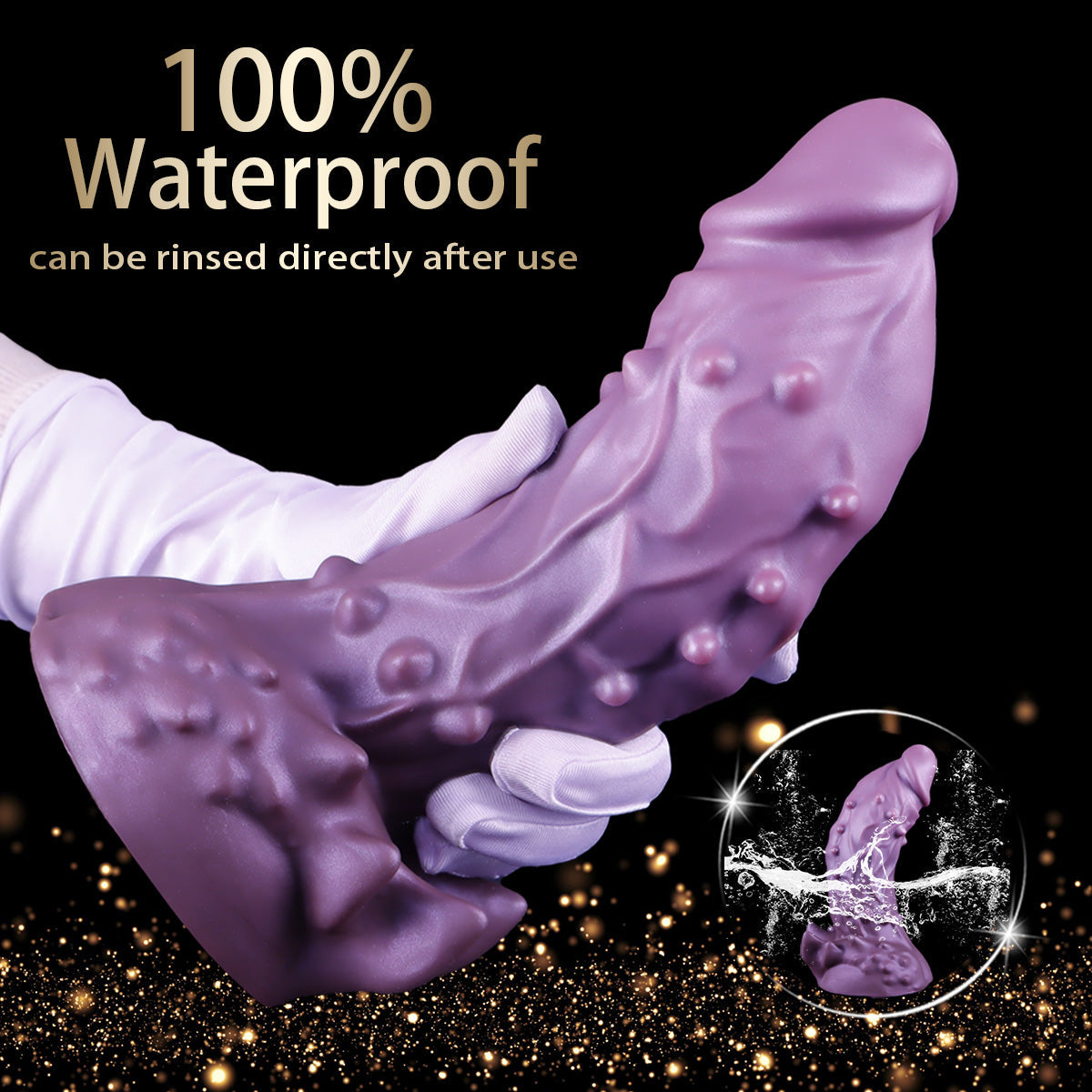 Purple Wolf Cock Curved G Spot Fantasy Dildo