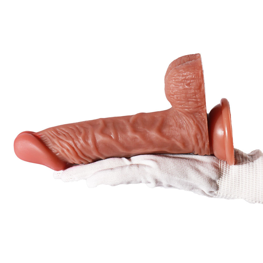 7 Inch Vein Texture Realistic Dildo With Balls