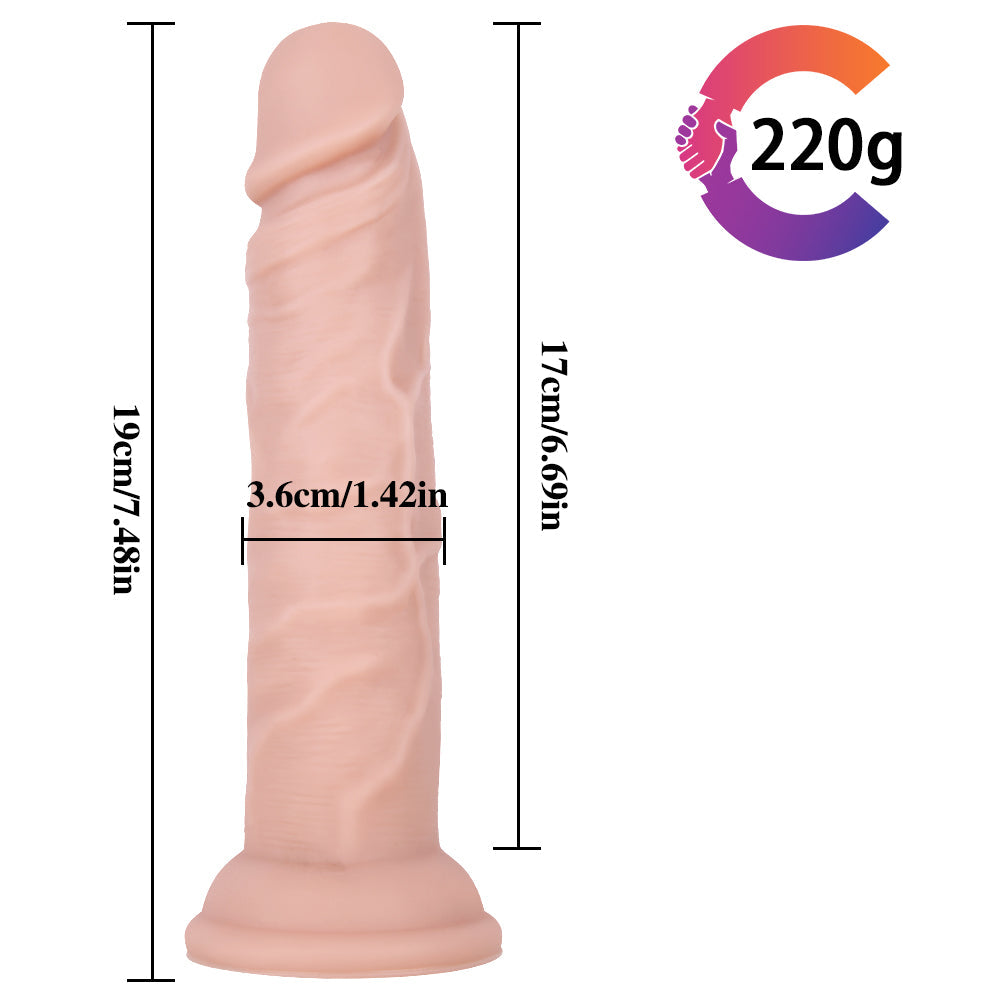 7 Inch Realistic Penis Leopard Print Strap On Dildo
