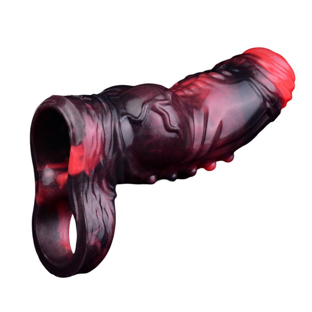 Raised Remote Control Vibrating Penis Sleeve