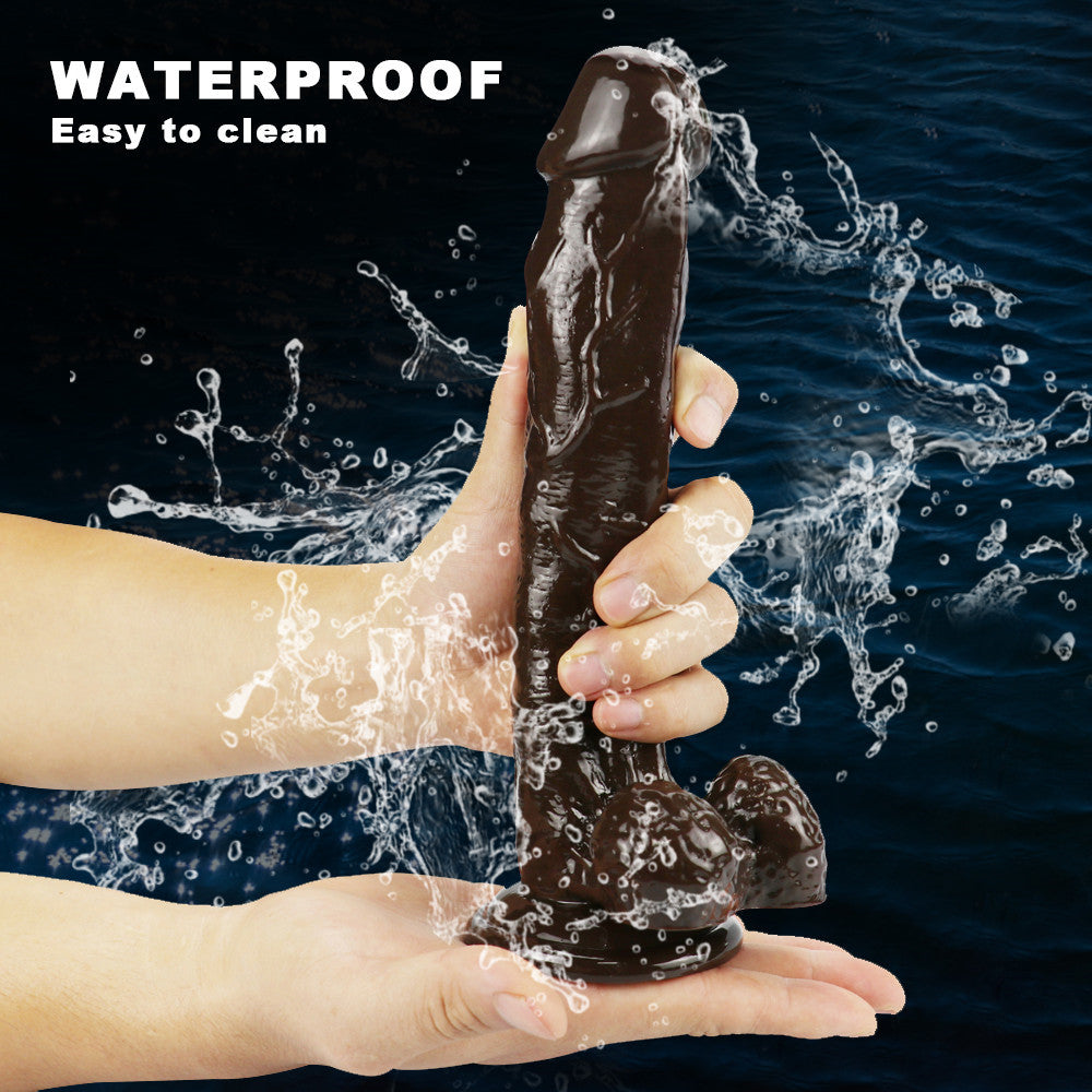 10 Inch Brown Realistic Big Dildo