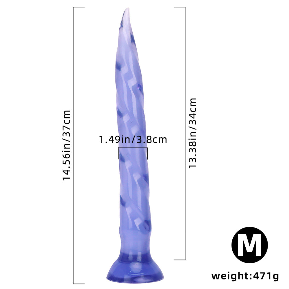 14 Inch Threaded Extra Long Nail Tapered Dildo