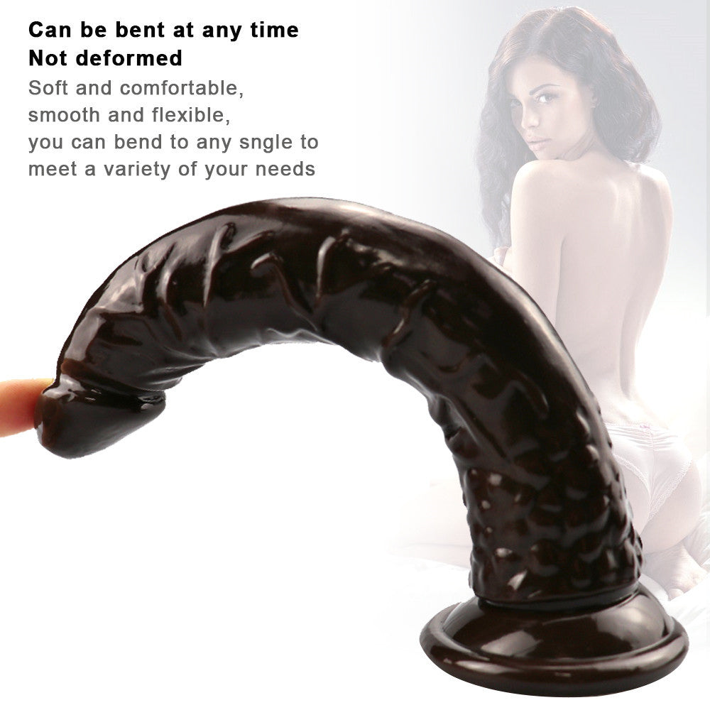 Brown 8 Inch Slim Beginner Anal Dildo
