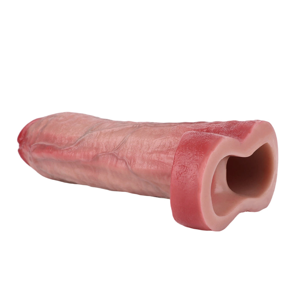Male Silicone Realistic Vibrating Penis Sleeve