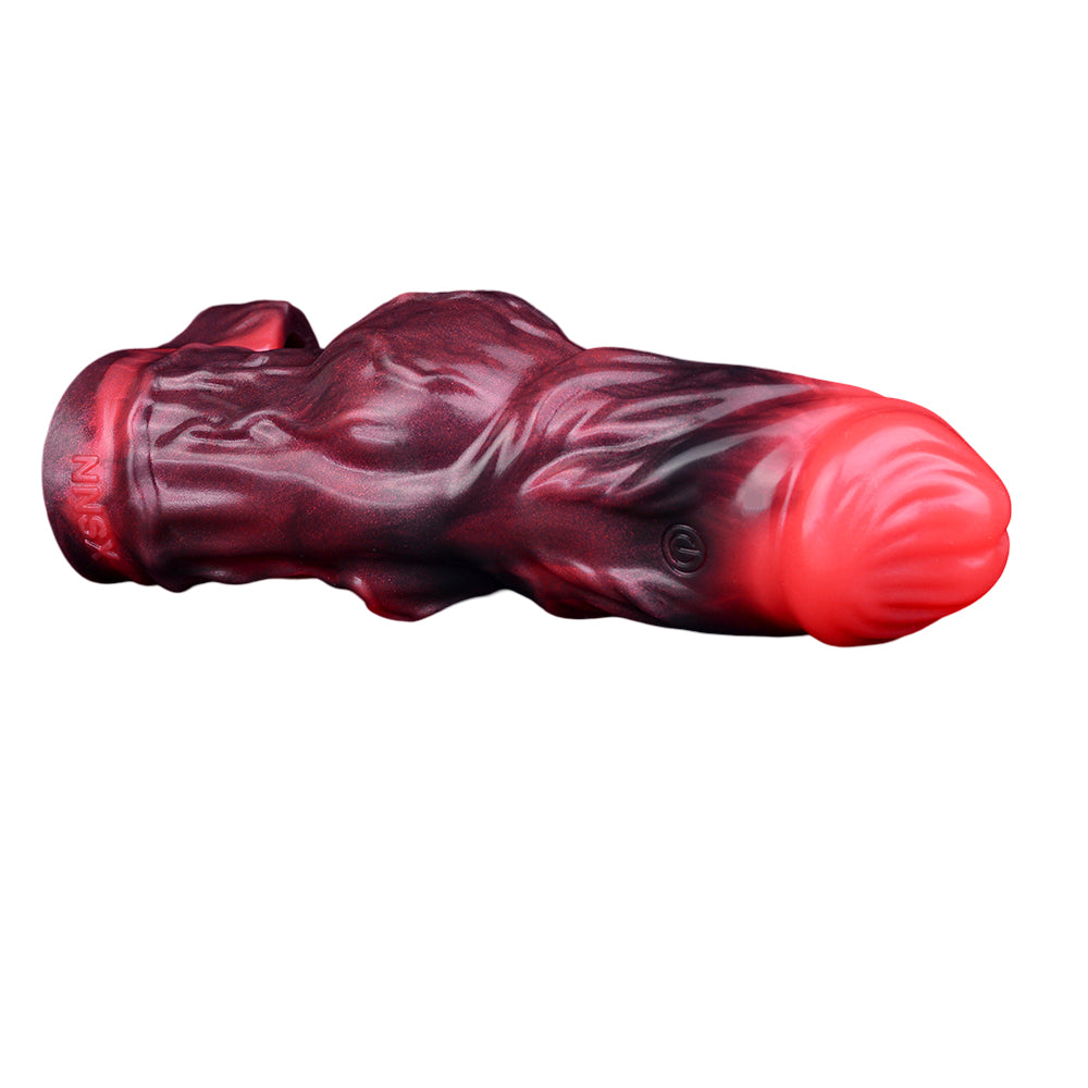 Hellfire Dog Knot Vibrating Penis Sleeve