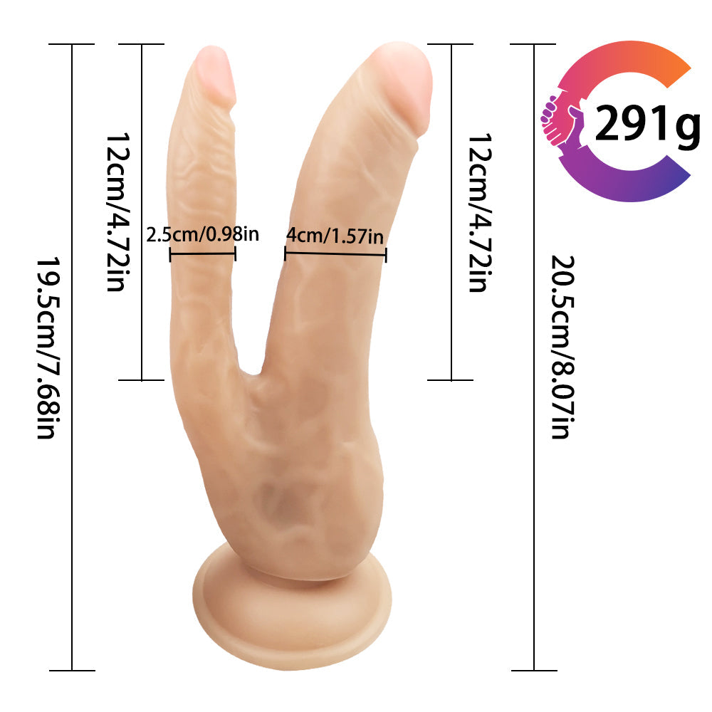 8 Inch Beginner Double Penetration Dildo