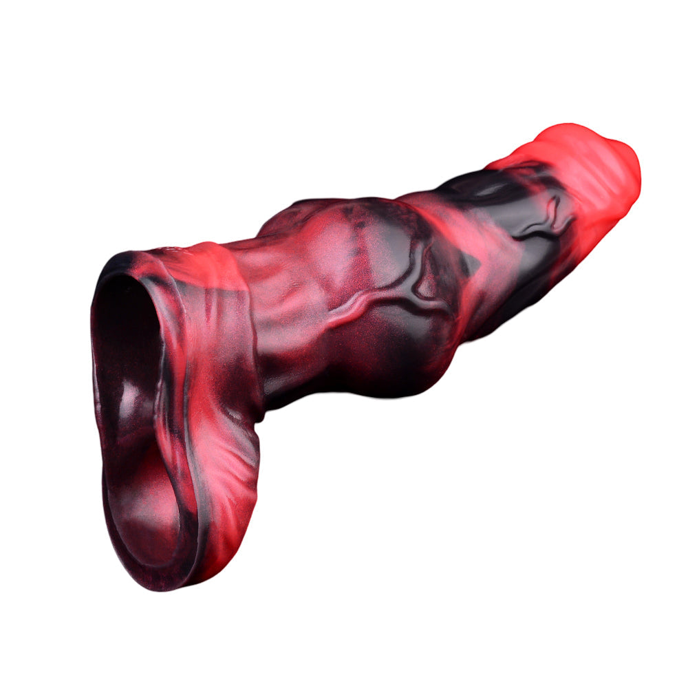 7 Inch Dog Knot Vibrating Penis Sleeve