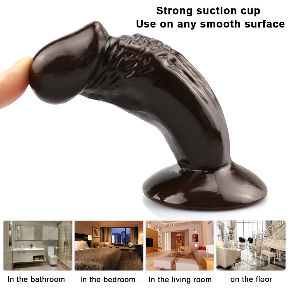 4 Inch Brown Realistic Straight Small Dildo