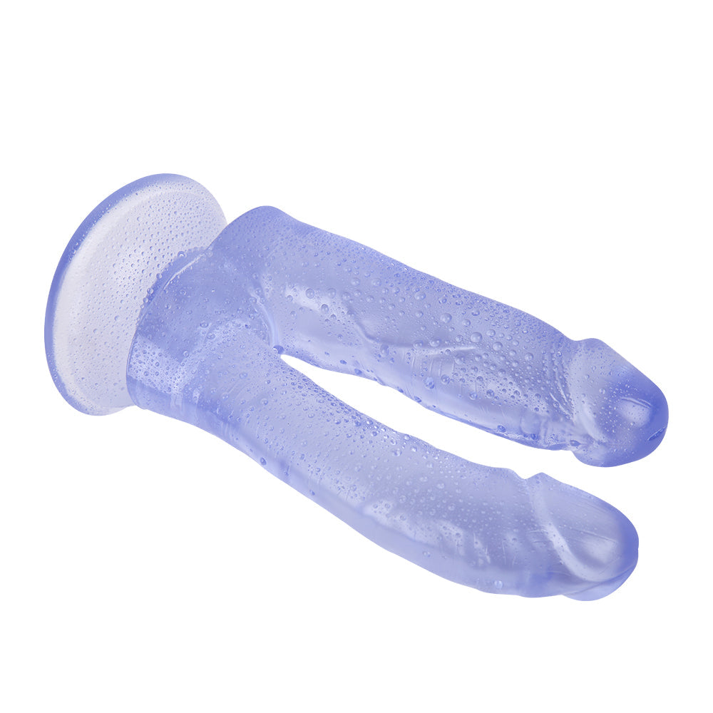 5 Inch Blue Small Jelly Double Penetration Dildo