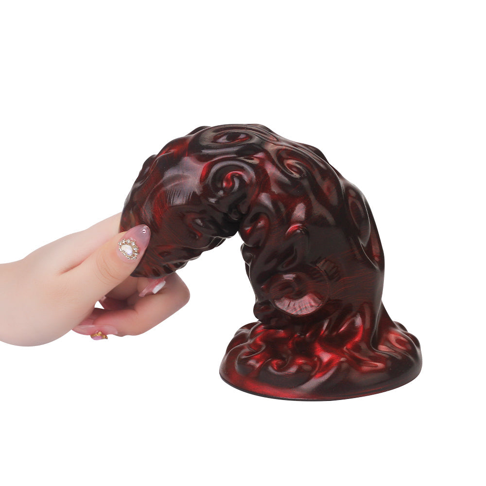 10 Inch Black Red Suction Cup Alien Dildo