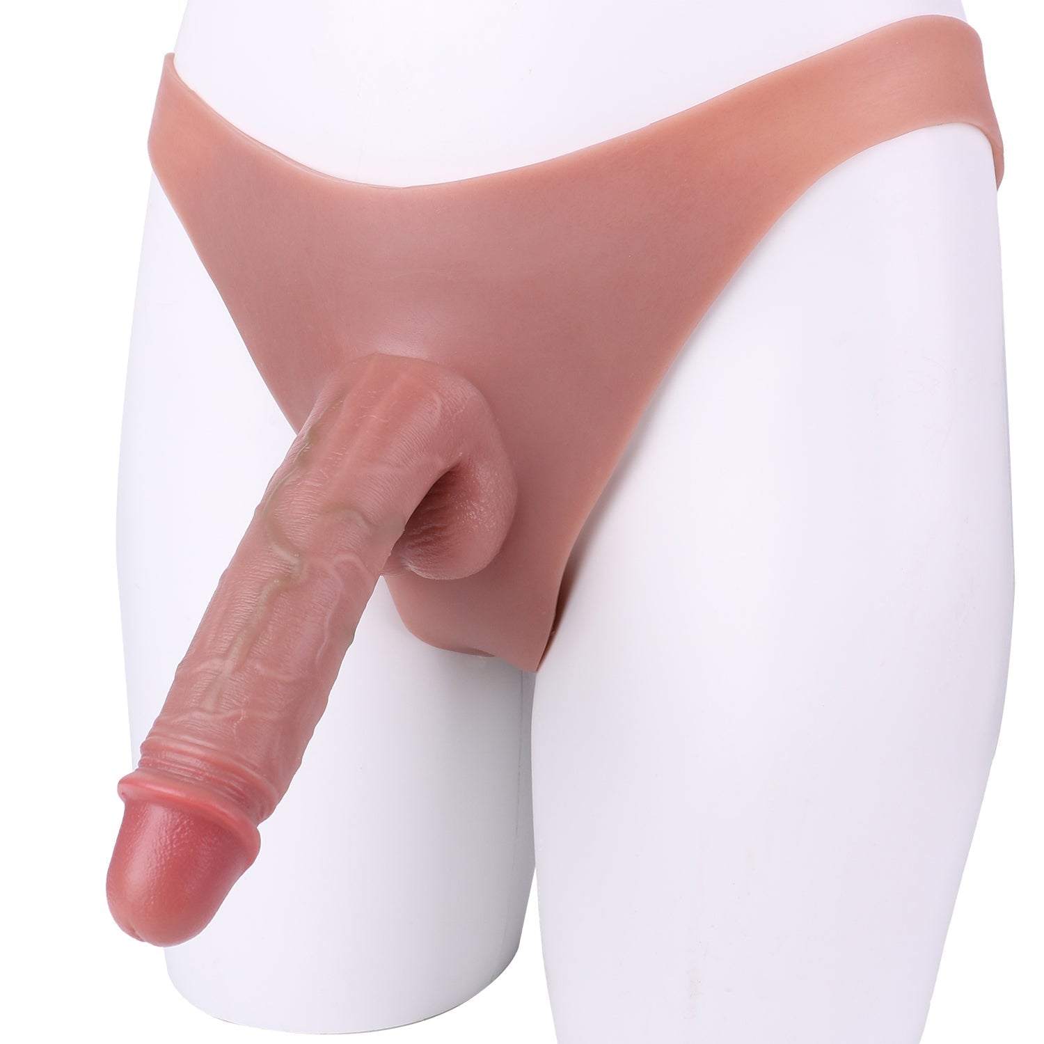6 Inch Realistic Triangle Hollow Dildo Panties