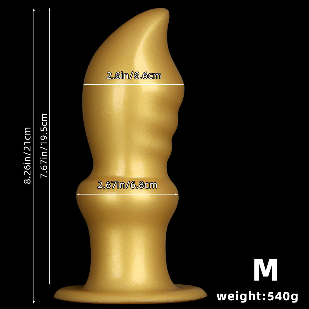 10 Inch Golden Broadsword Huge Butt Plug