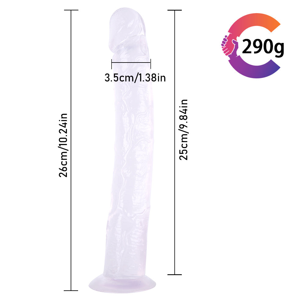 10 Inch Clear Extra Long Strap On Dildo