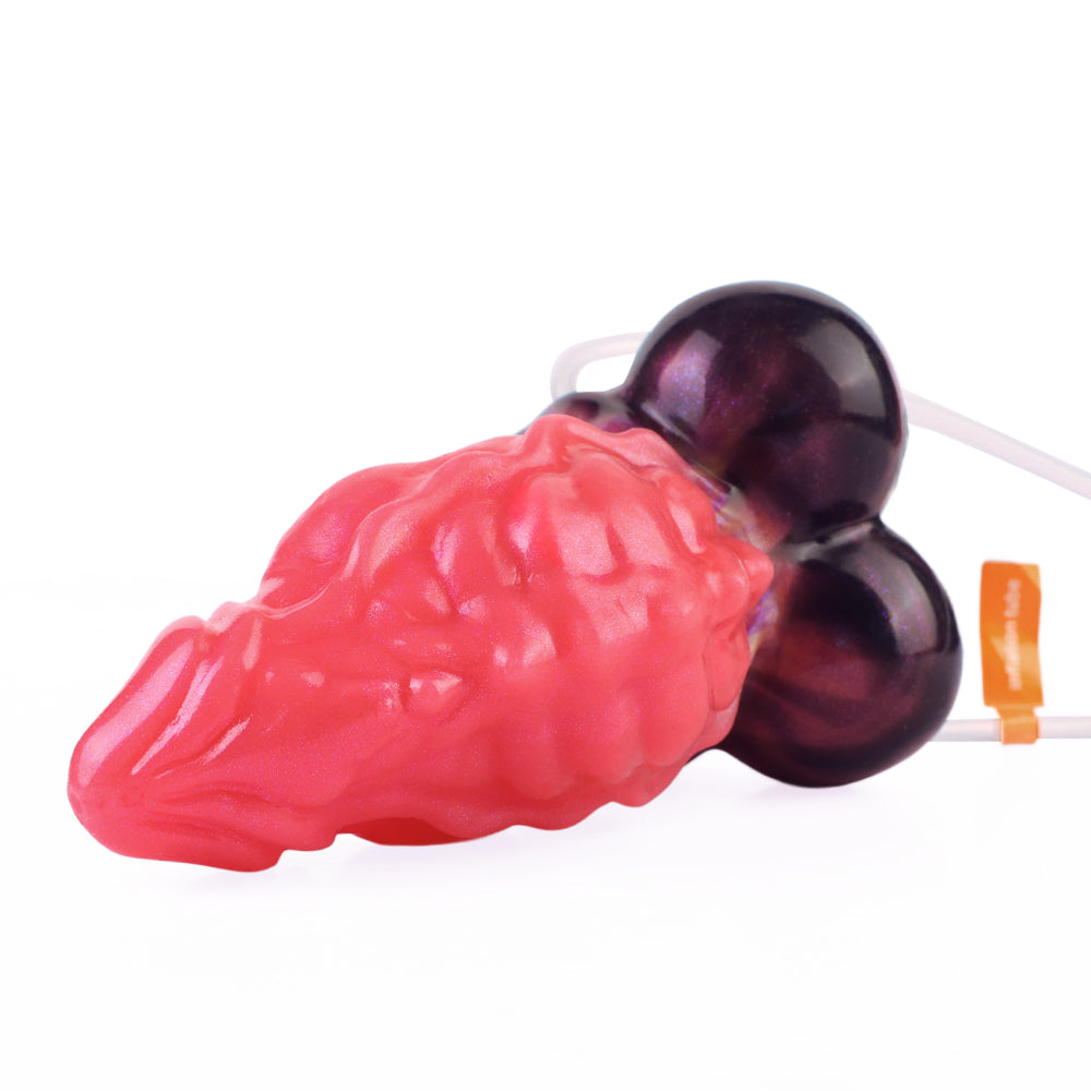 Red Short Thick Dragon Ejaculating Inflatable Dildo