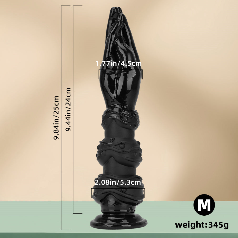 13 Inch Length Black Hand Fist Anal Dildo
