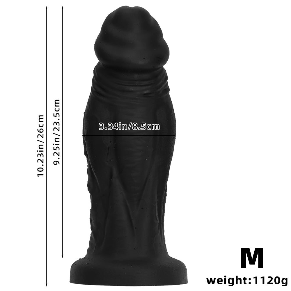 3 Inch Silicone Thick Big Black Dildo