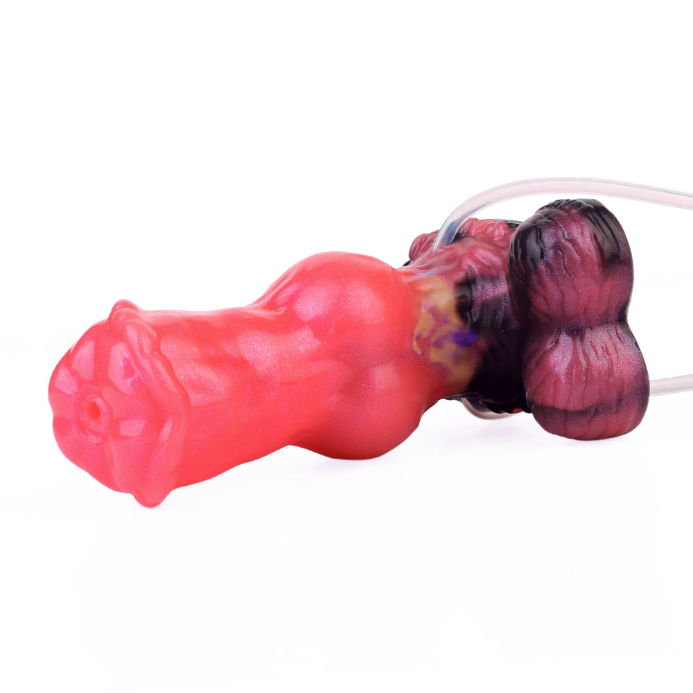 Small Red Inflatable Ejaculating Horse Dildo