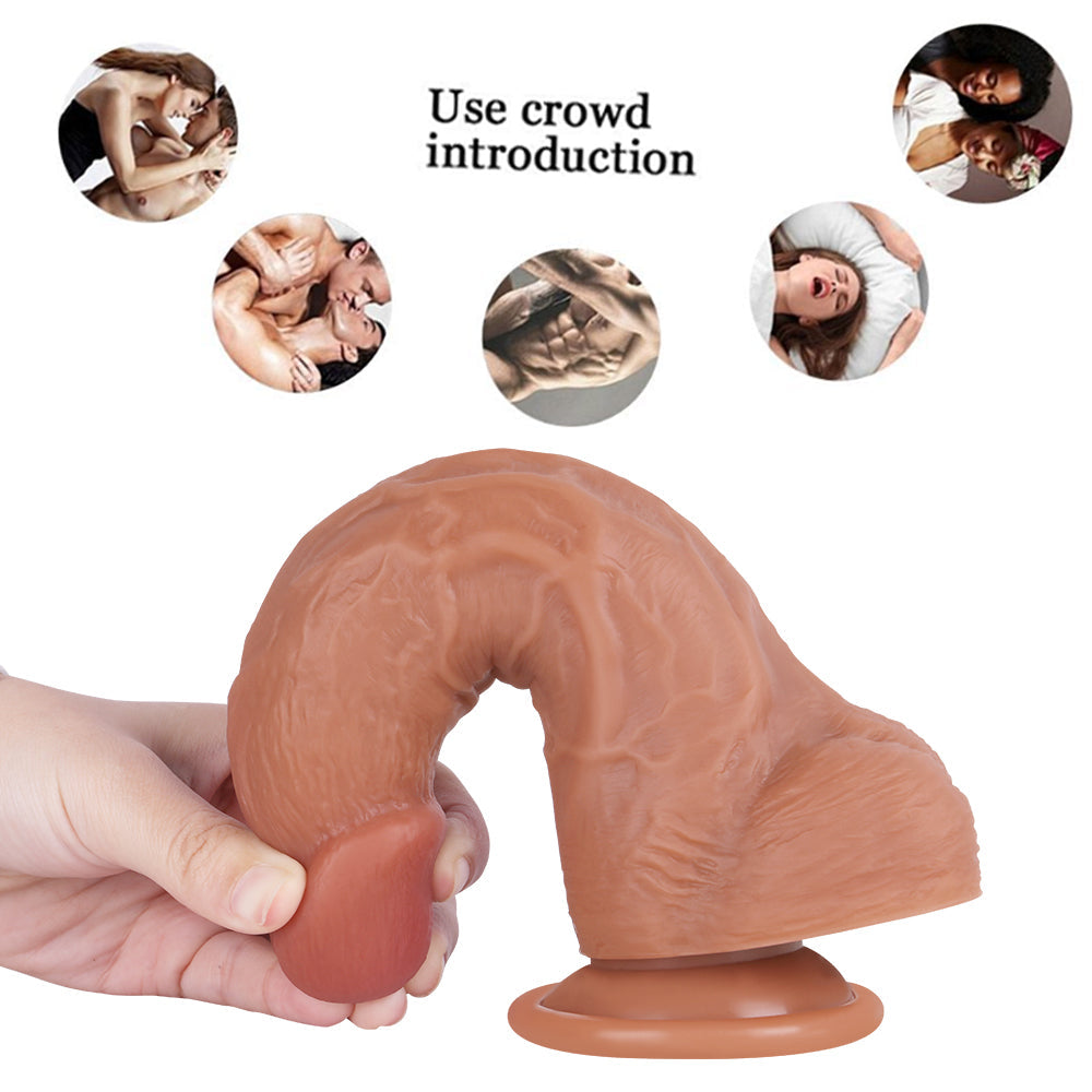 8 Inch G Spot Curved Strap On Dildo