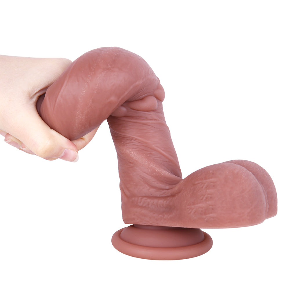 8 Heart Textured Silicone Strap On Dildo