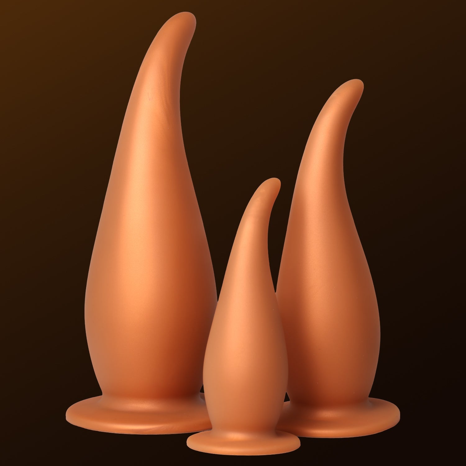 Gold Silicone P-spot Stimulation Huge Butt Plug