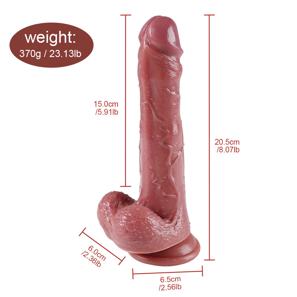8 Inch Silicone Realistic Electric Thrusting Dildo