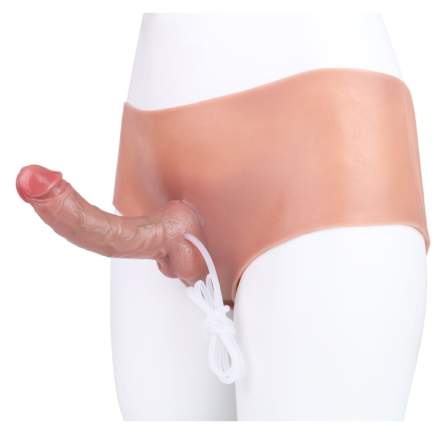6 Inch Realistic Silicone Ejaculating Strap On Dildo Panties