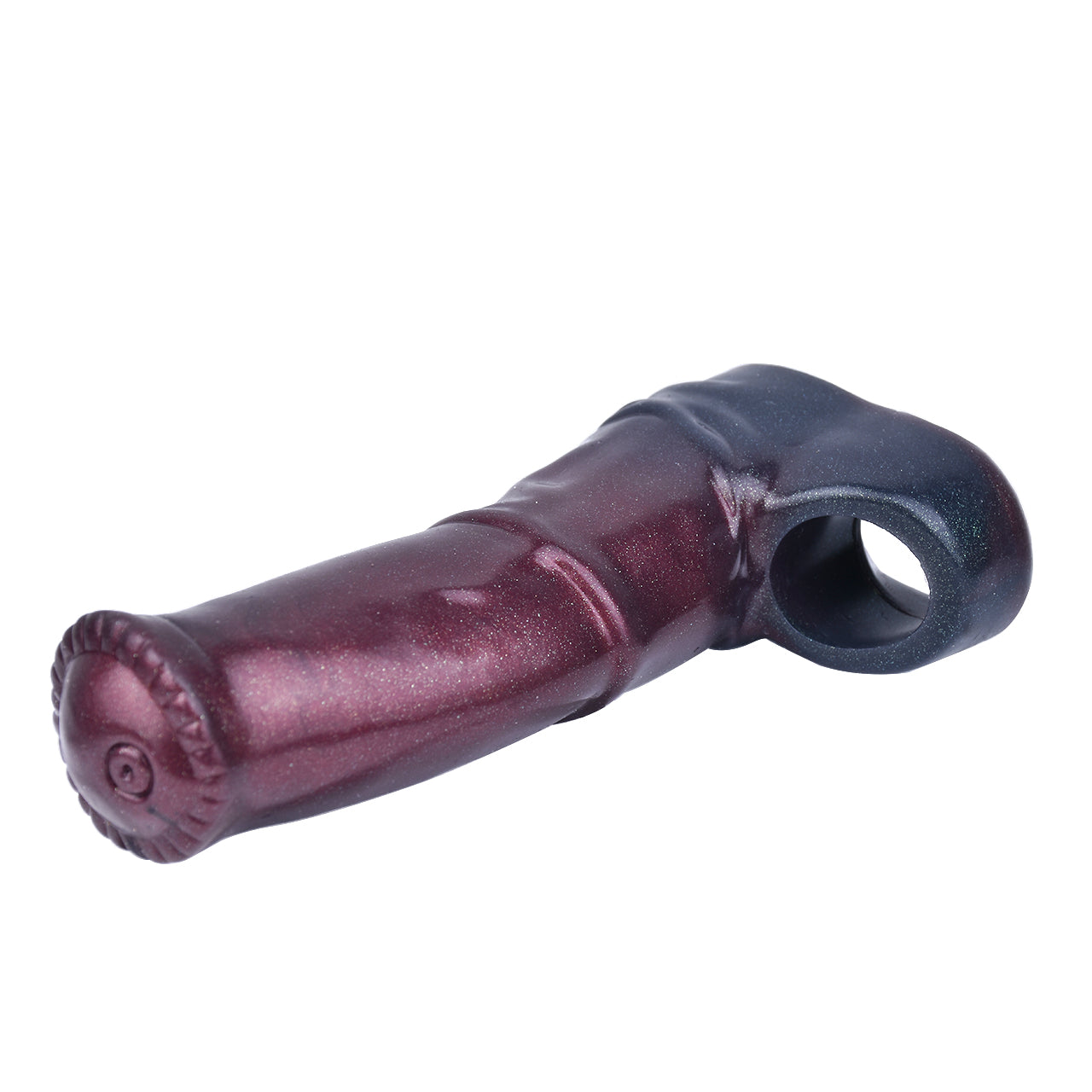 6 Inch Black Platinum Silicone Horse Cock Sleeve
