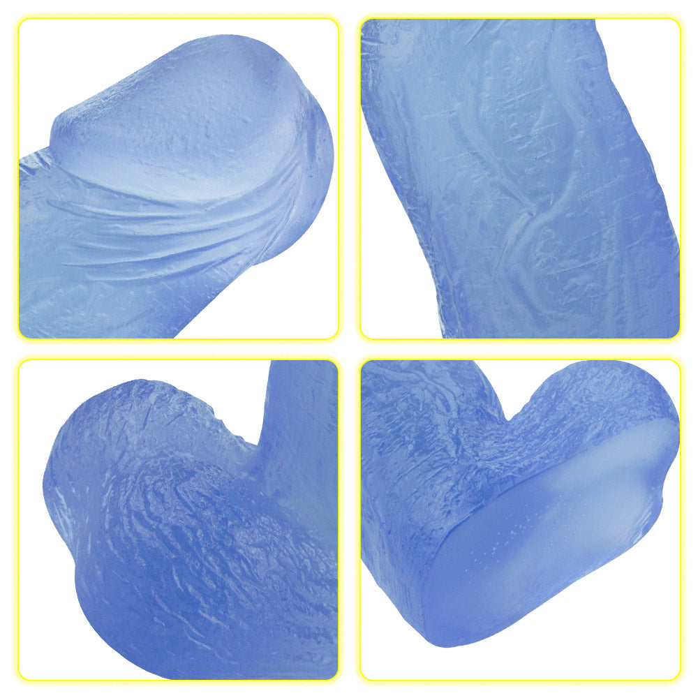 3 Inch Thick Big Blue Jelly Dildo