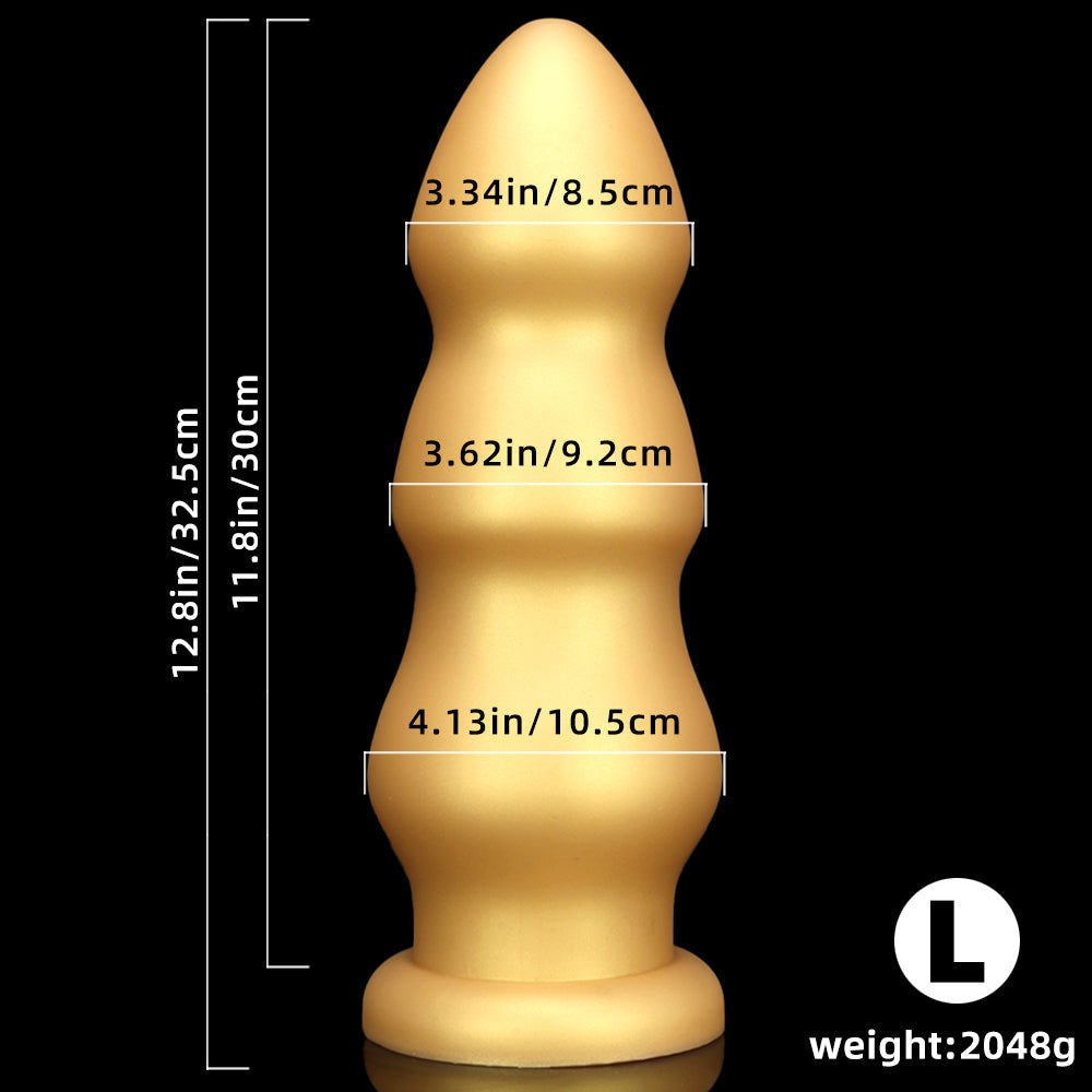 Thick Silicone Gold 3 Inch Diameter Dildo