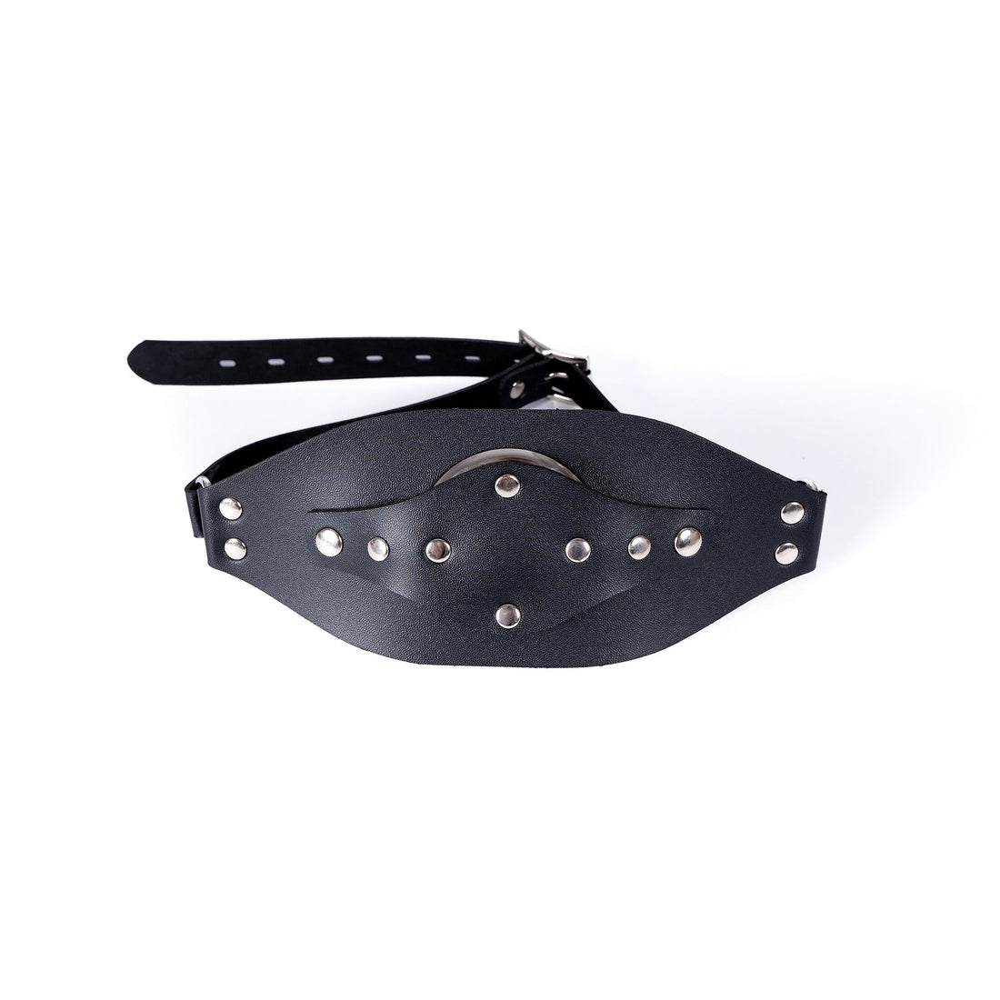 Black Leather 2 Inch Removable Dildo Gag