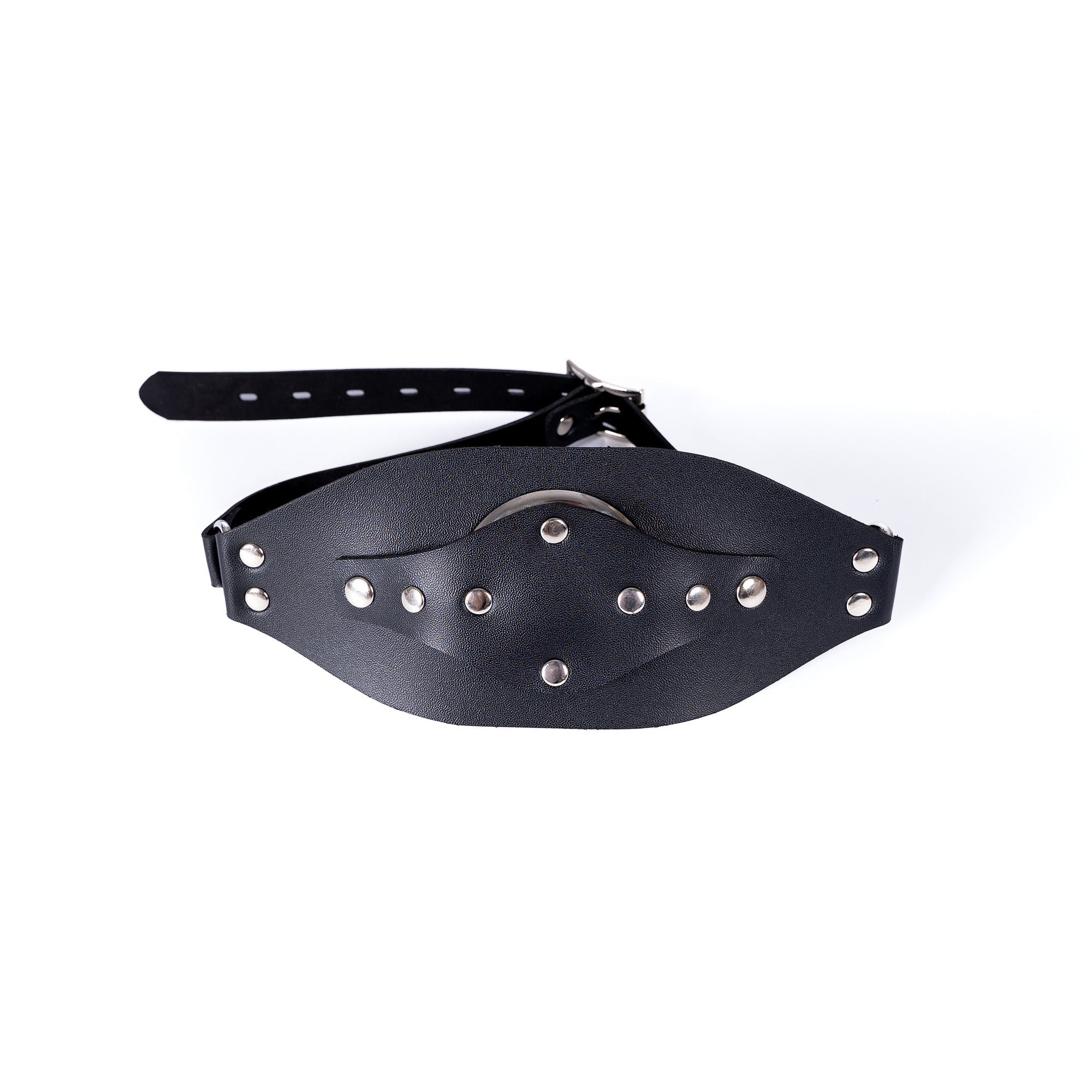 Black Leather 2 Inch Removable Dildo Gag