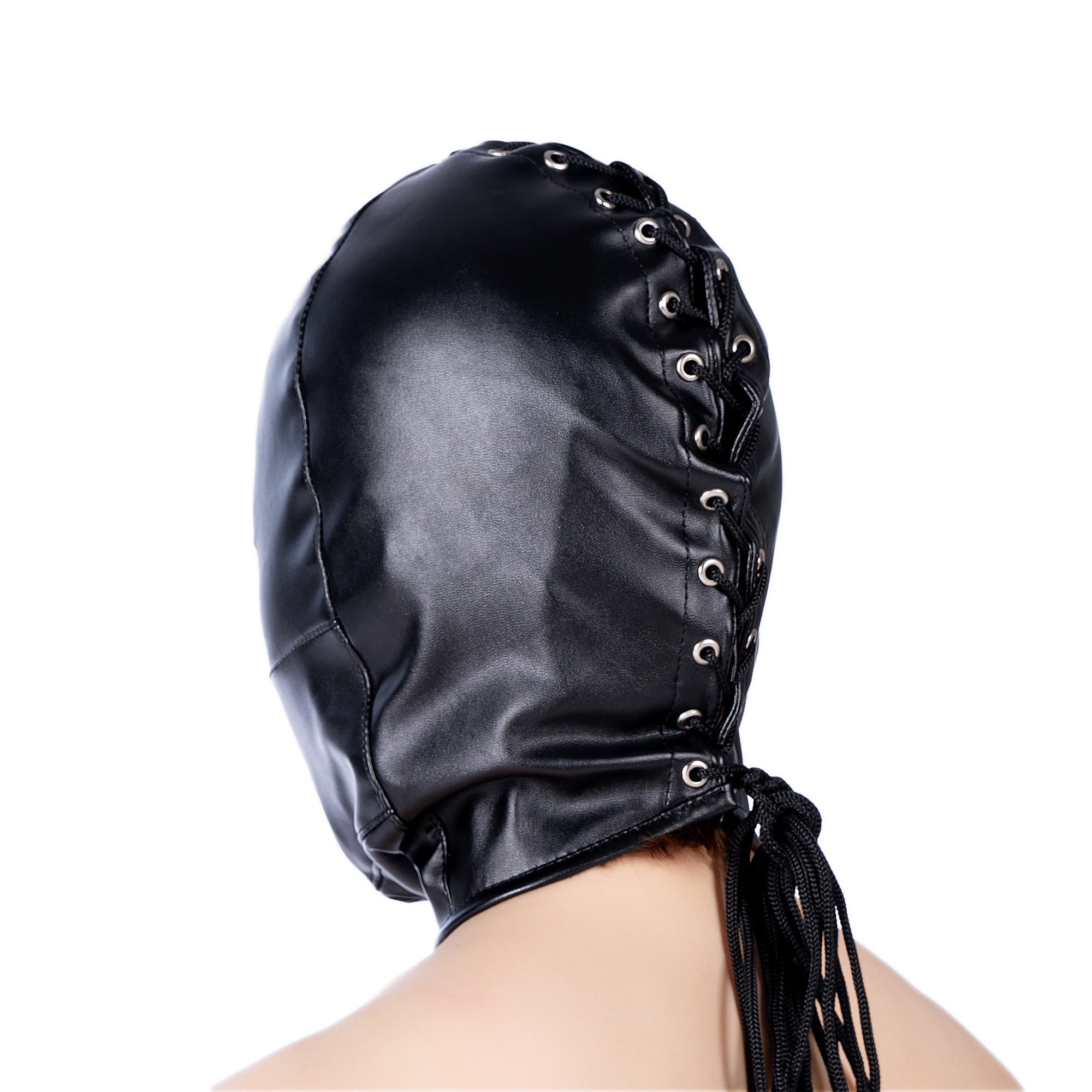 Black Leather Facial Dildo Gag Mask —Set