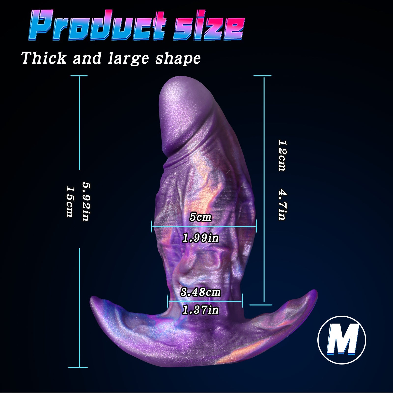 Colorful Realistic Penis Huge Butt Plug